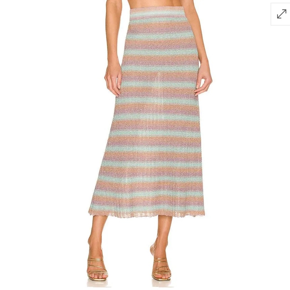 MISA Luca skirt in lavender - size XS - shimmer knit skirt